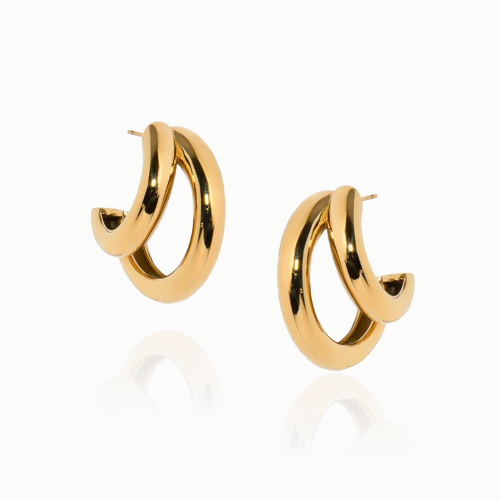 ESSENTIAL DOUBLE CHUNKY HOOPS