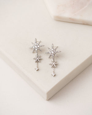 ETOILE STAR DROP EARRINGS / SILVER