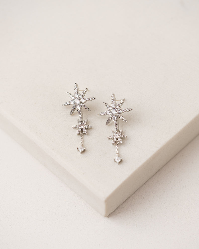 ETOILE STAR DROP EARRINGS / SILVER