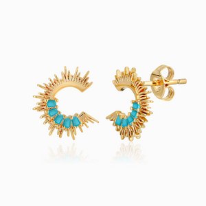 SUNSET VOYAGE STUD EARRINGS / TURQUOISE