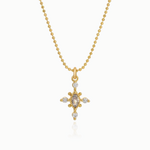 VICTORIA CROSS NECKLACE / CLEAR