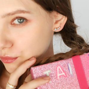 TAI 3 STONE CZ CRAWLER EARRINGS