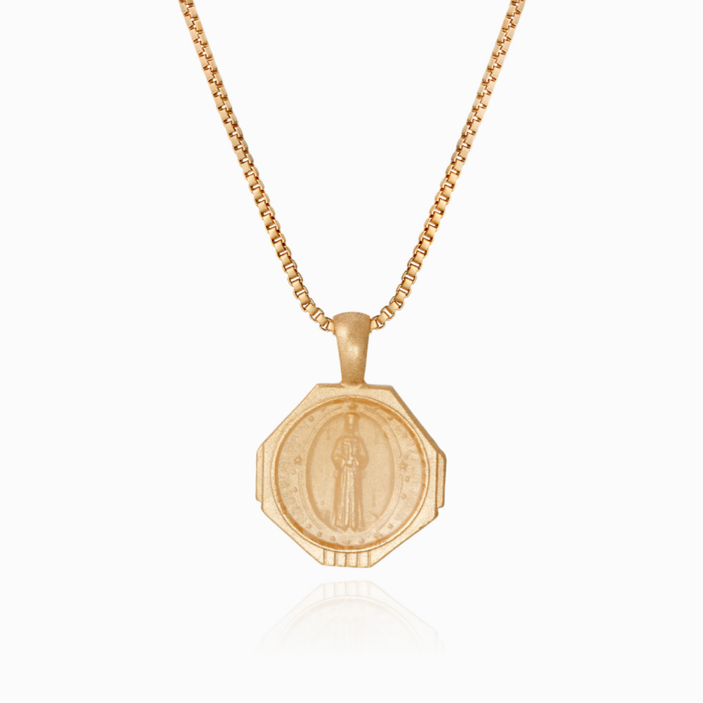 SOFIA PENDANT NECKLACE IN GOLDEN NUDE