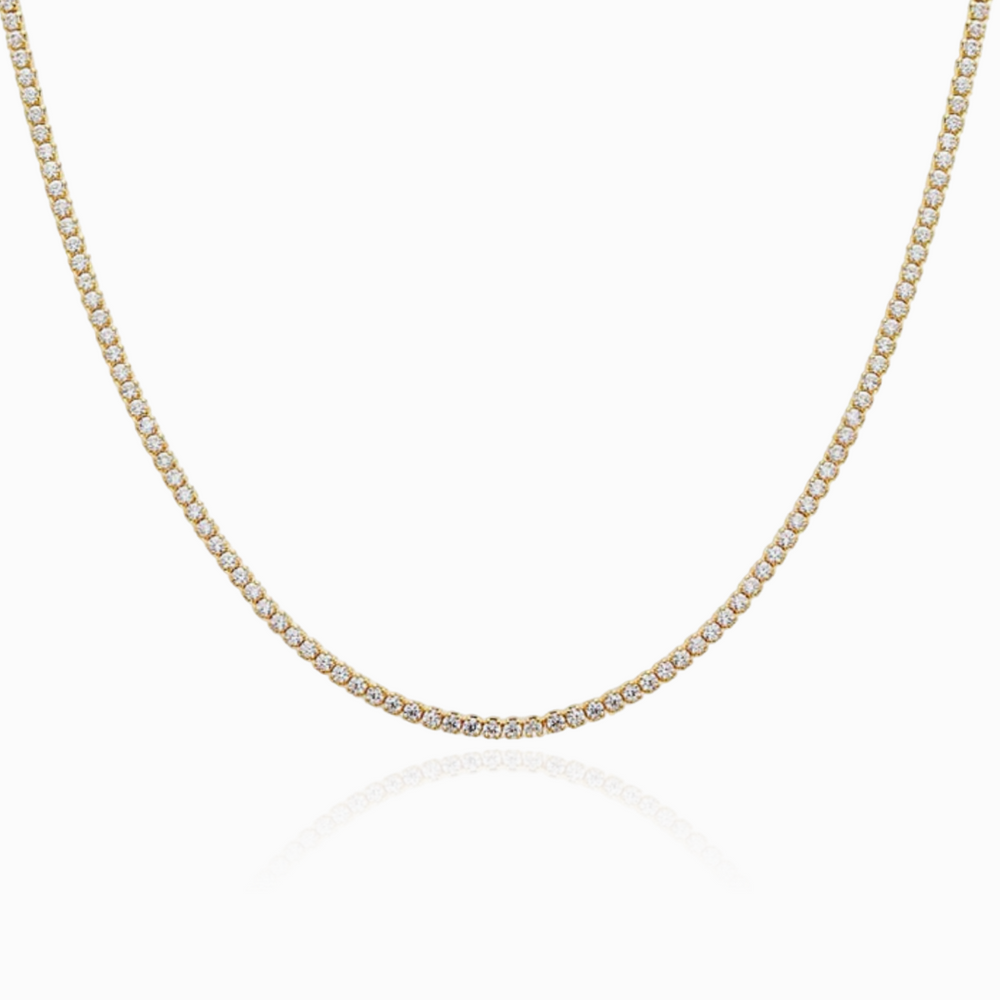 CLASSIC THIN TENNIS NECKLACE / 18”