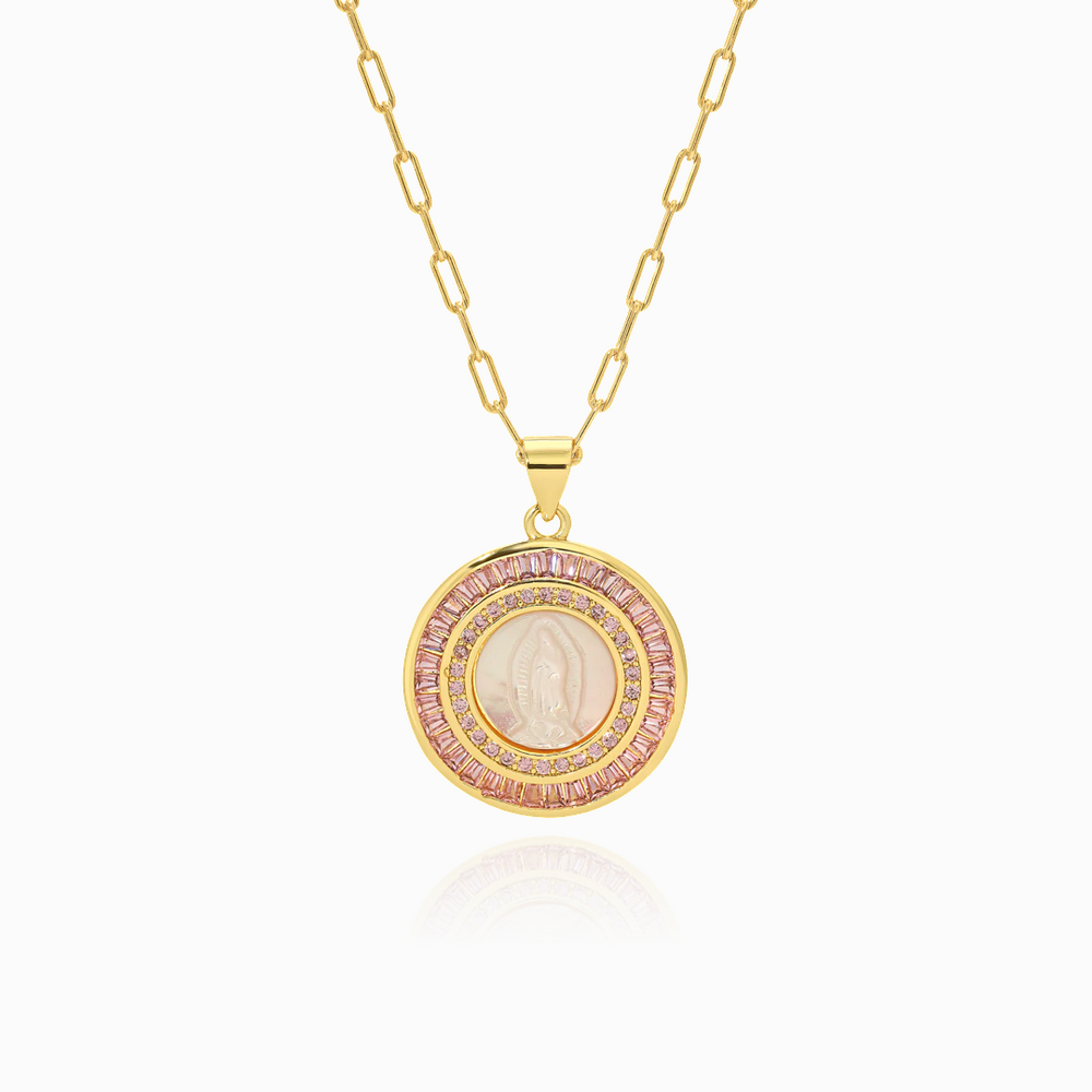 MOTHER MARY NECKLACE / PINK