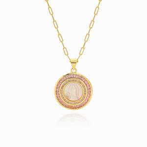 MOTHER MARY NECKLACE / PINK