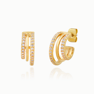 TAI HIGH LOW TRIPLE PAVE HUGGIES