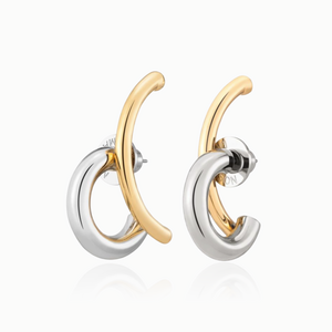 DEMARSON MARISA TWO TONE HOOPS