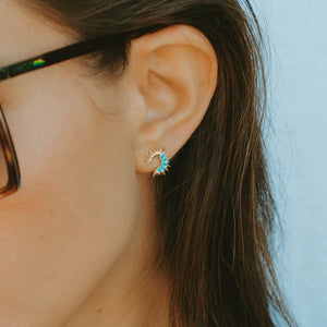 SUNSET VOYAGE STUD EARRINGS / TURQUOISE