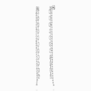 TAI MULTICHAIN CZ LINEAR EARRINGS