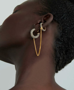 DEMARSON PHOENIX 2.0 PAVE EARRINGS