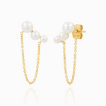 TAI PEARL STUDS WITH CHAIN DANGLE