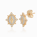 LADY LOURDES STUD EARRINGS / SILVER