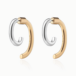 DEMARSON LUNA EARRINGS TWO TONE