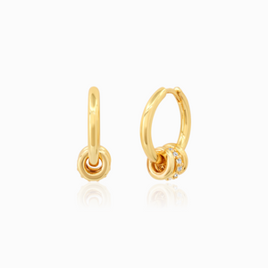 HOOPS WITH GOLD & CZ RONDELLES