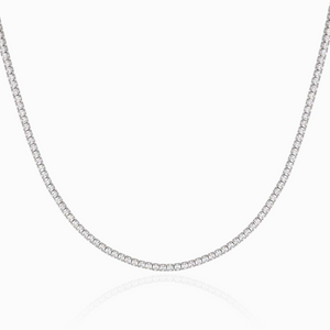 CLASSIC THIN TENNIS NECKLACE / 18”
