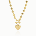 LEEADA & OFFICIALLY QUIGLEY COLLAB | LE BEBÉ HEART TOGGLE NECKLACE / GOLD