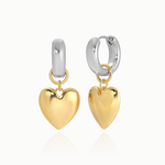 LEEADA & OFFICIALLY QUIGLEY COLLAB | THAT’S SO GOODE HEART EARRINGS / GOLD-SILVER