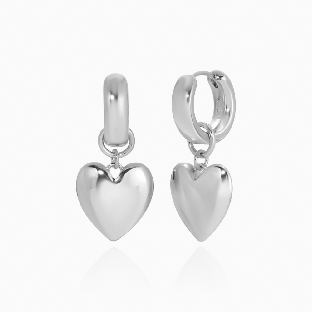 LEEADA & OFFICIALLY QUIGLEY COLLAB | THAT’S SO GOODE HEART EARRINGS / SILVER