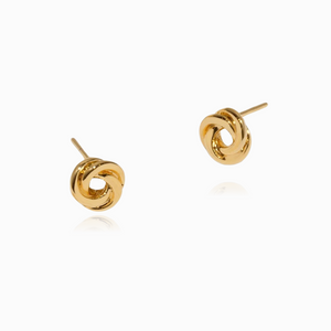 GOLDEN ENDLESS STUD EARRINGS