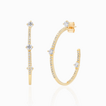 TAI PAVÉ HOOPS WITH CZ STATIONS