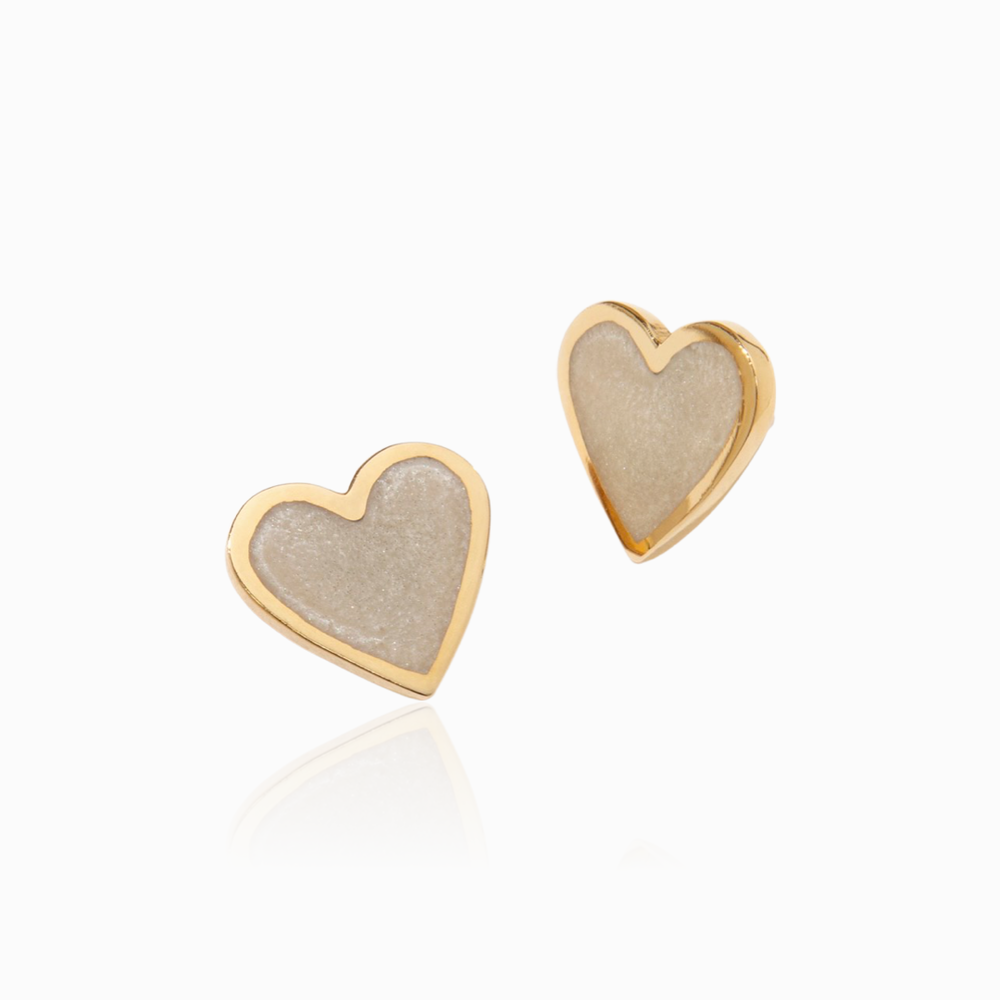 XL HEART STUD EARRINGS