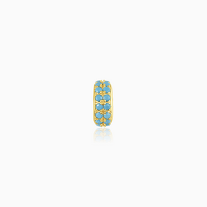 MELINDA MARIA ICONS SMALL PAVE NECKLACE SPACER / TURQUOISE