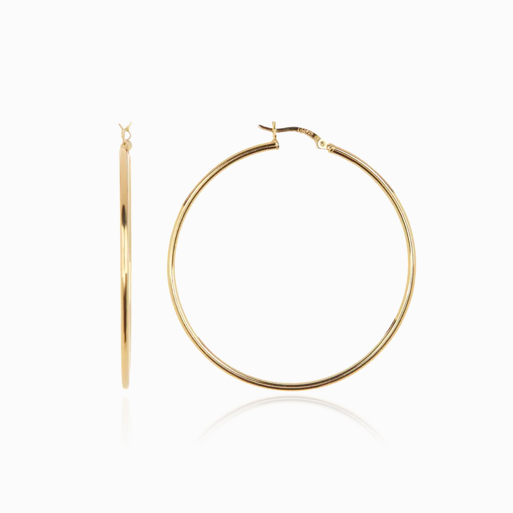 THIN LARGE GOLDEN HOOPS