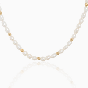 PEARLS & GOLDEN DOTS NECKLACE