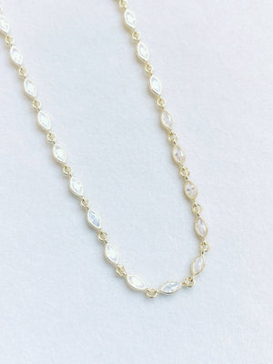 GOLD MARQUISE CZ NECKLACE