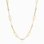 LEEADA SOPHIE SPARKLE CHAIN NECKLACE / PERWINKLE