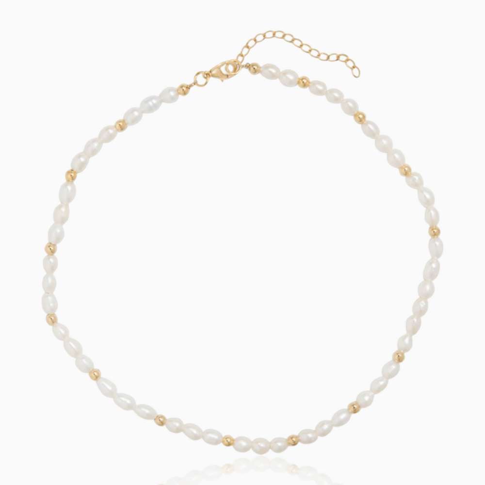 PEARLS & GOLDEN DOTS NECKLACE
