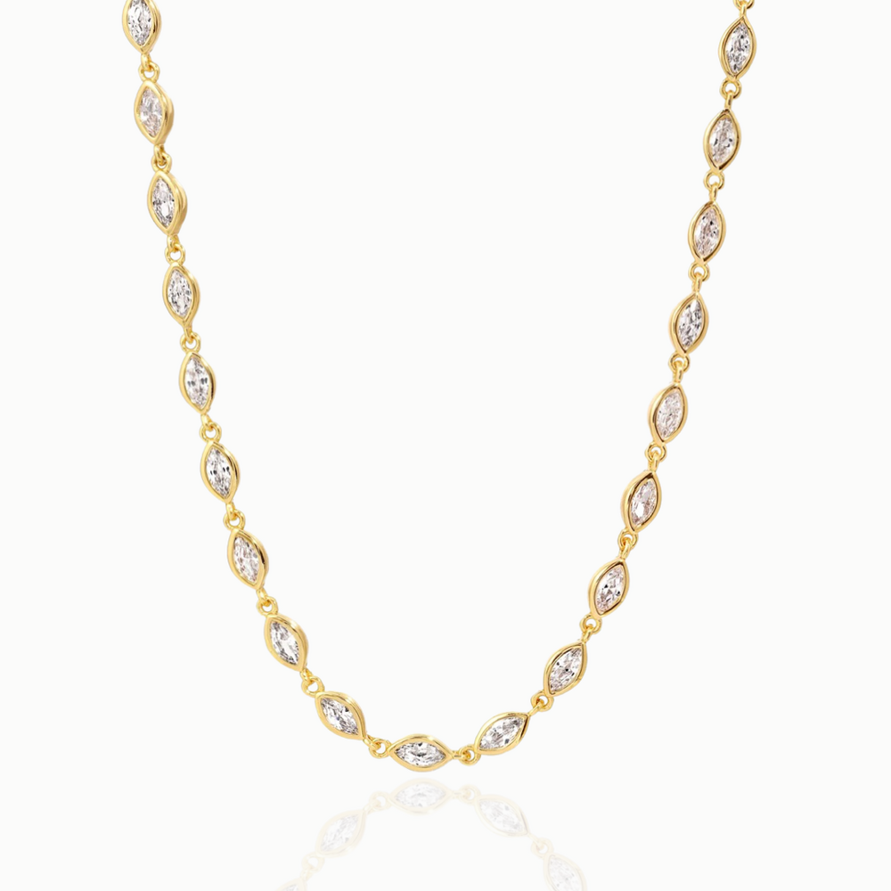 GOLD MARQUISE CZ NECKLACE